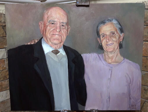PORTRAIT OF GRANMOTHER AND GRANDFATHER