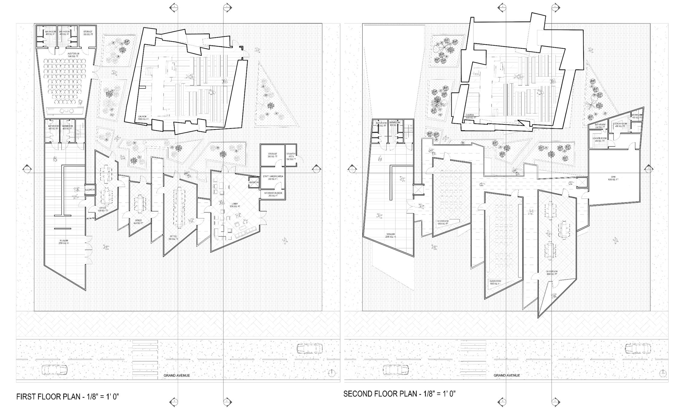 First and second floor plan